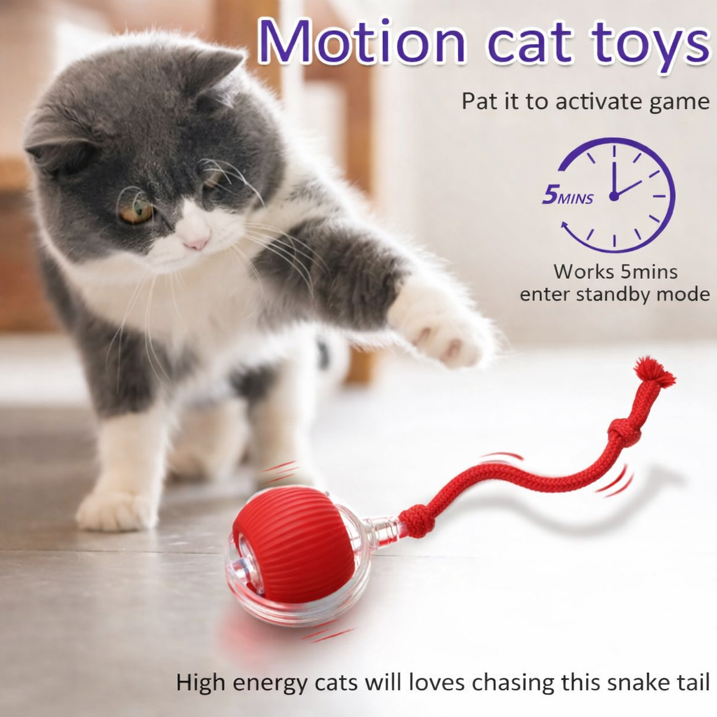 Self-Rolling Cat Toy Ball